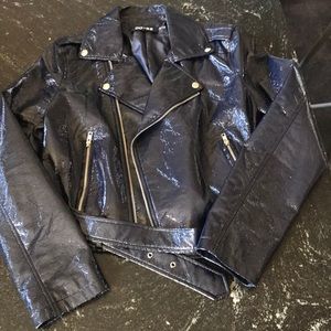 Navy Blue moto jacket